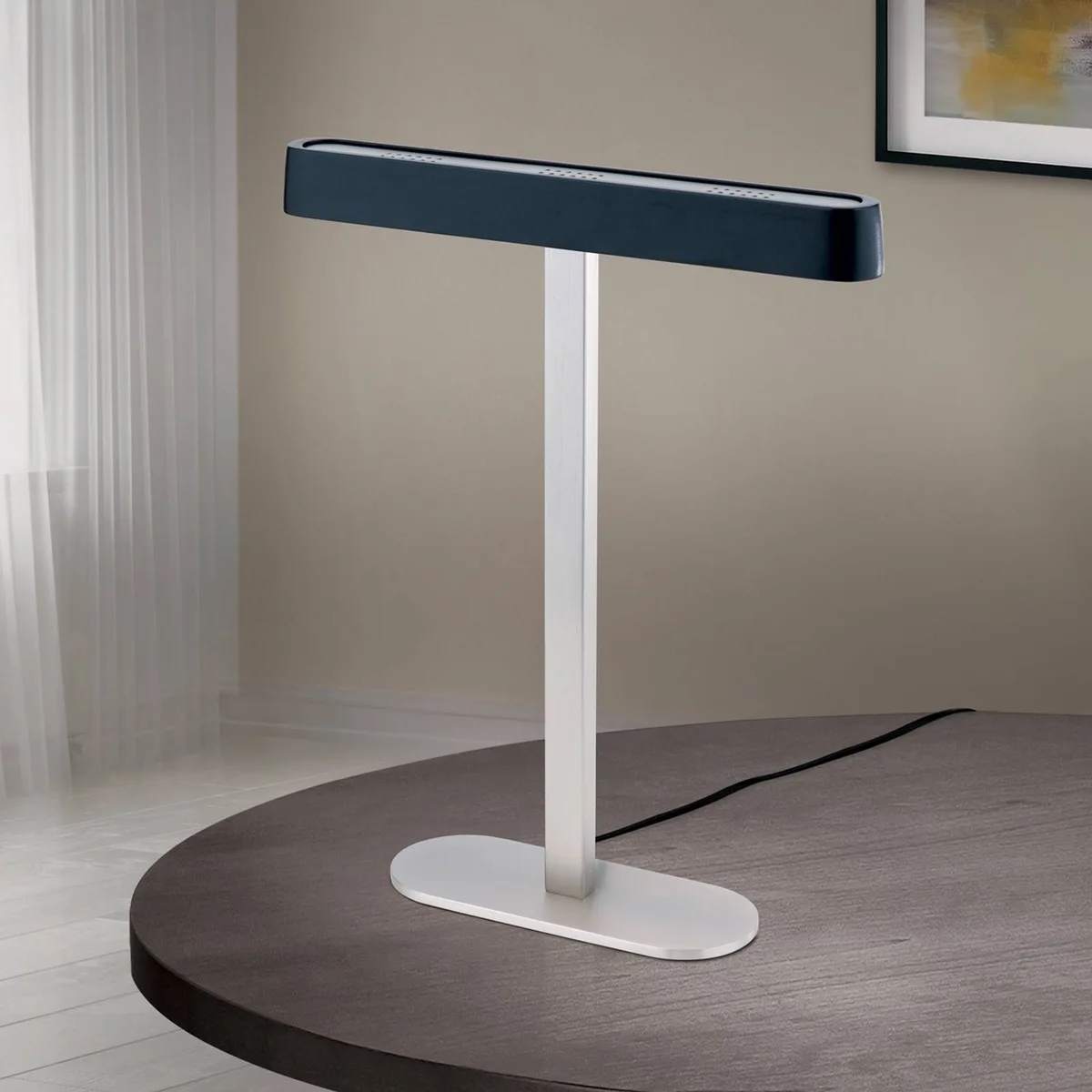 LED tafellamp Auftakt nikkel/zwart de Orion en Mat zwart – photo produit