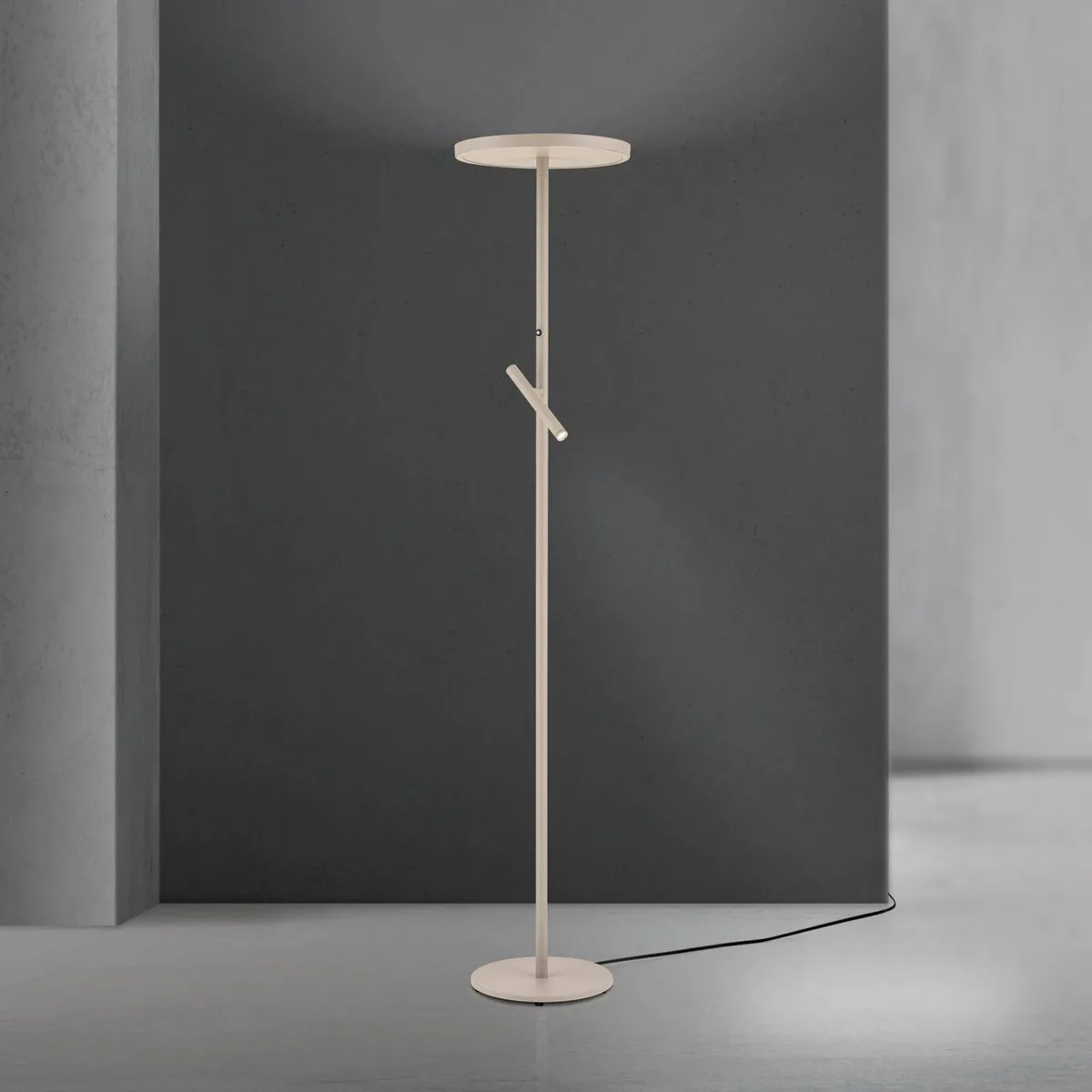 LED vloerlamp Teide, metaal, leeslamp, dimmer de Orion en Kaki – photo produit