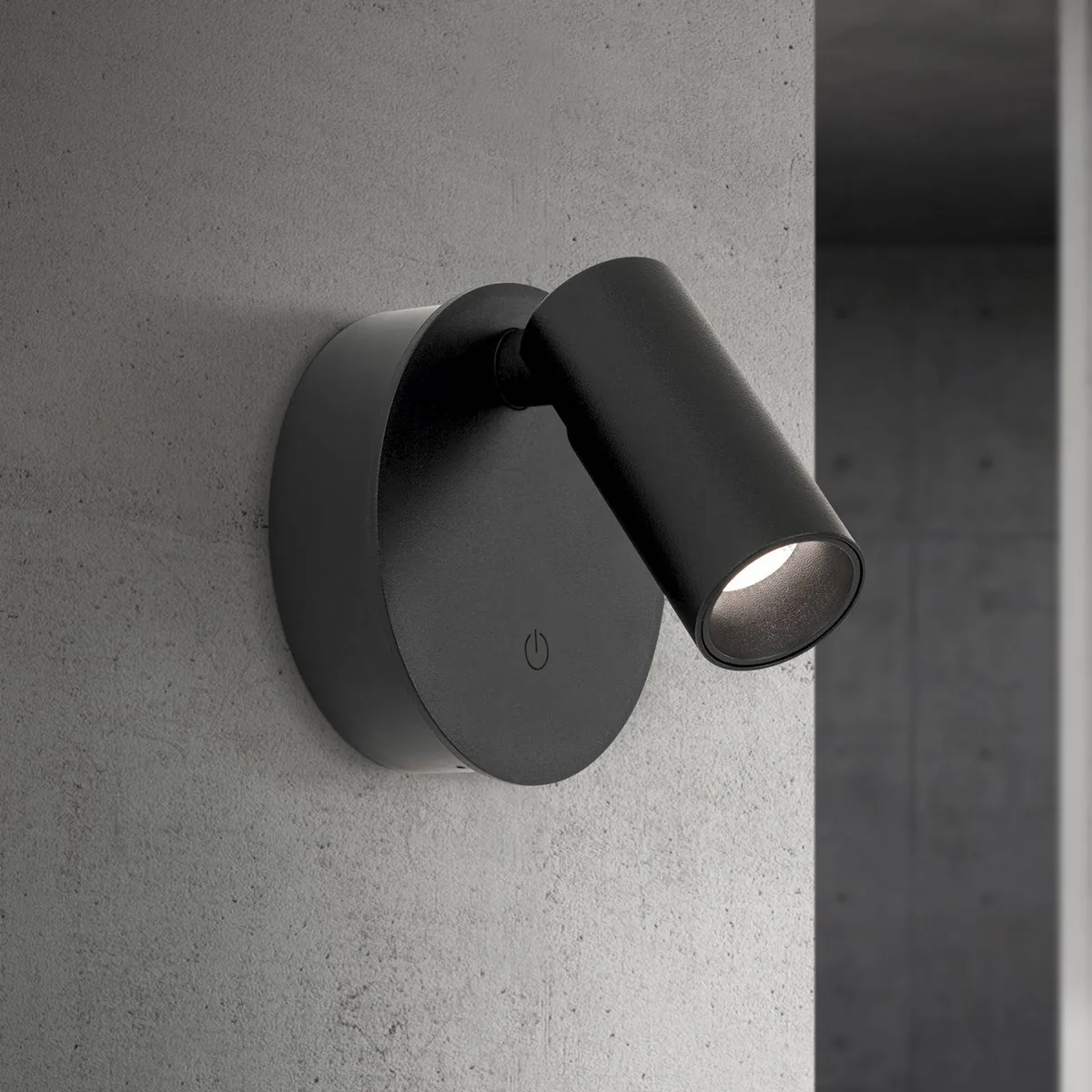 LED-wandlamp Luxy, aluminium, CCT, dimbaar fra Orion i Sort – produktbillede