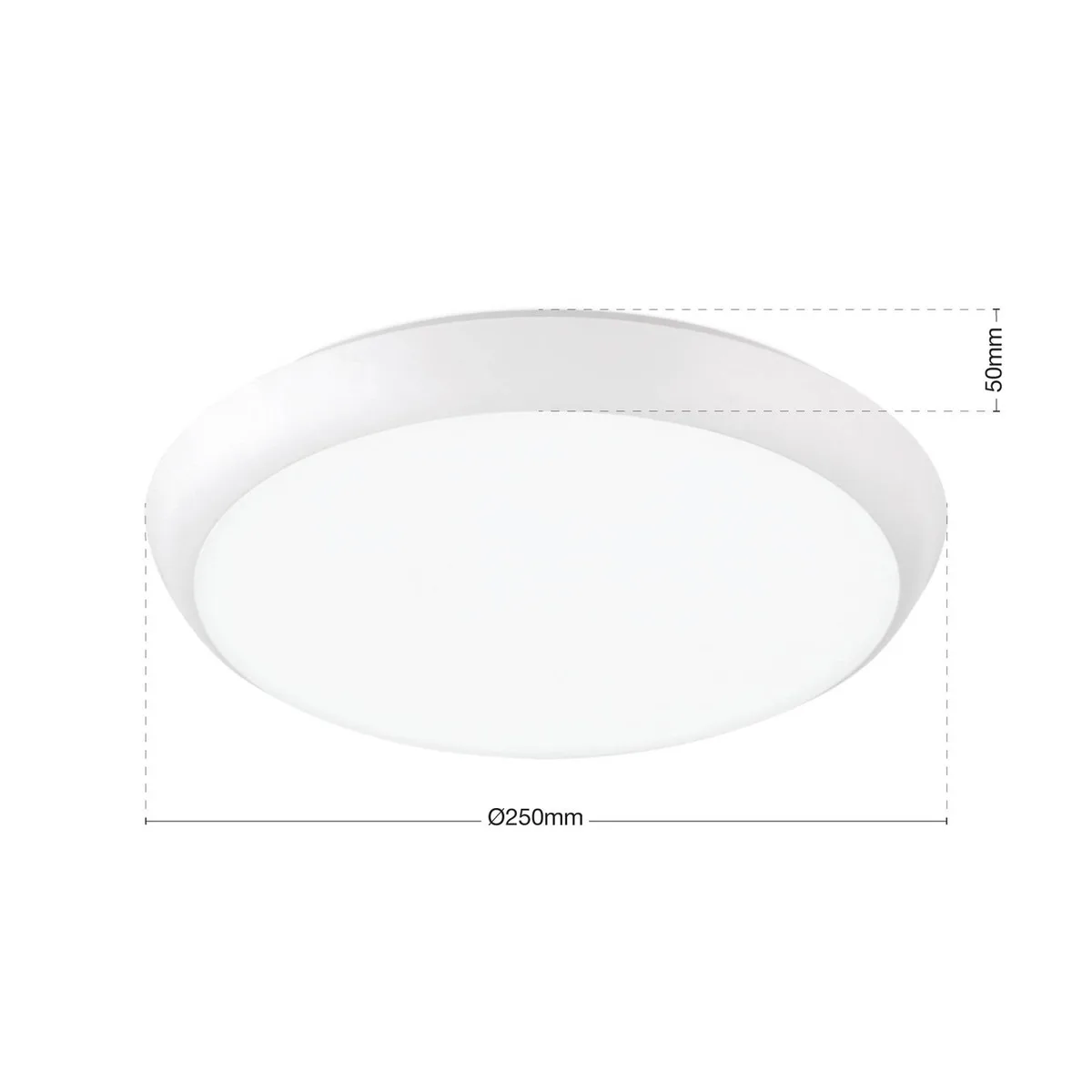 Maggy LED plafondlamp, Ø 25 cm, CCT, IP65, decoratieve ringen de Orion en Blanc – photo produit