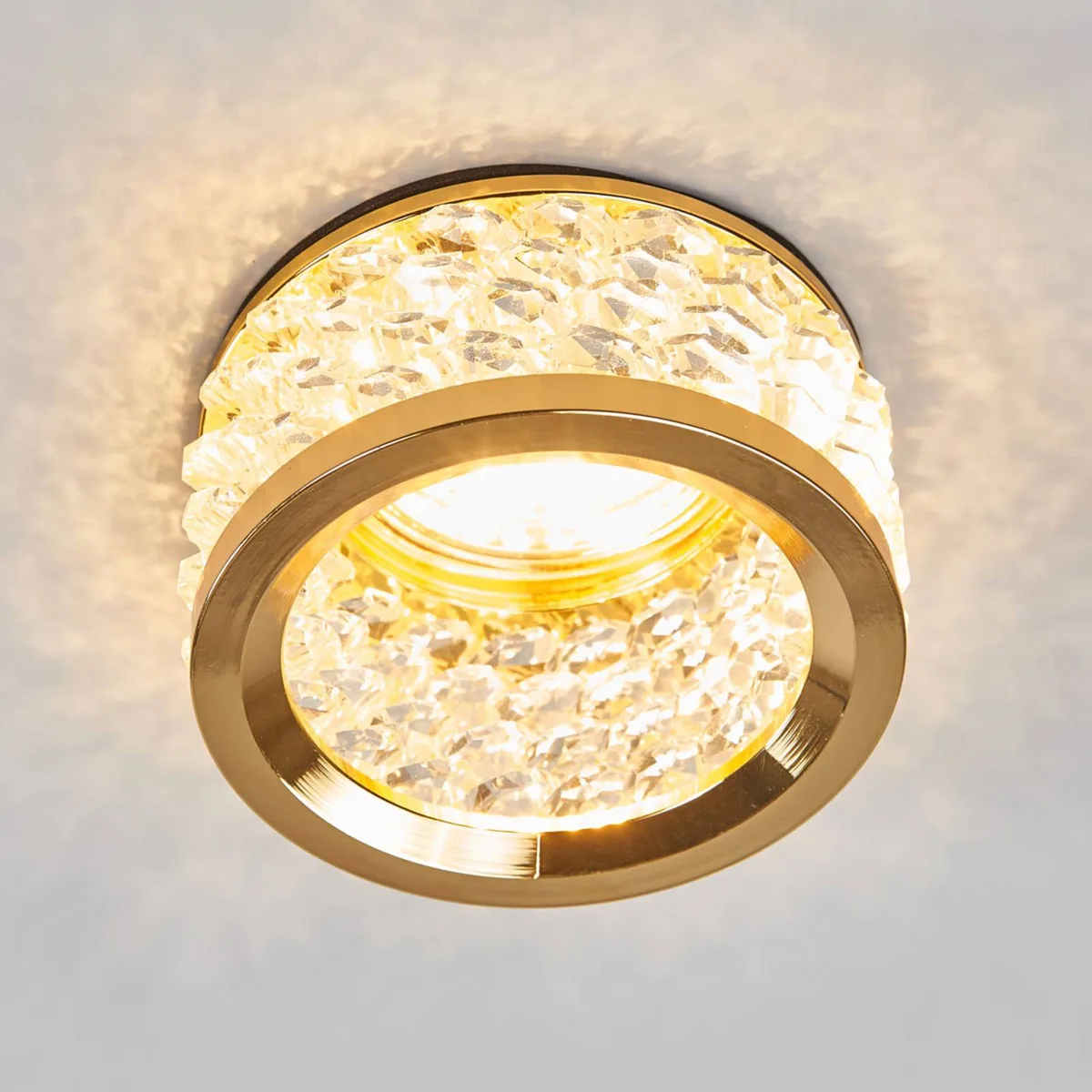 Met kristalversiering - inbouwlamp Iwen, goud de Orion en Or, Helder – photo produit