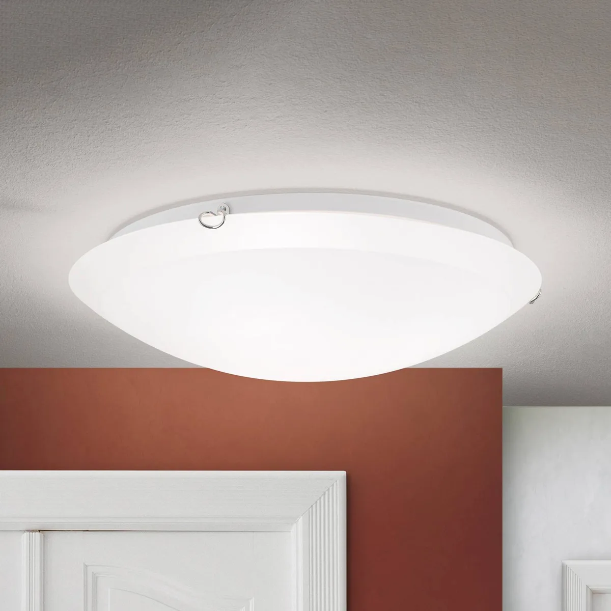 Plafondlamp Agada, opaalglas, chroom, 50 cm von Orion in Opaalwit, Chrom – Produktfoto