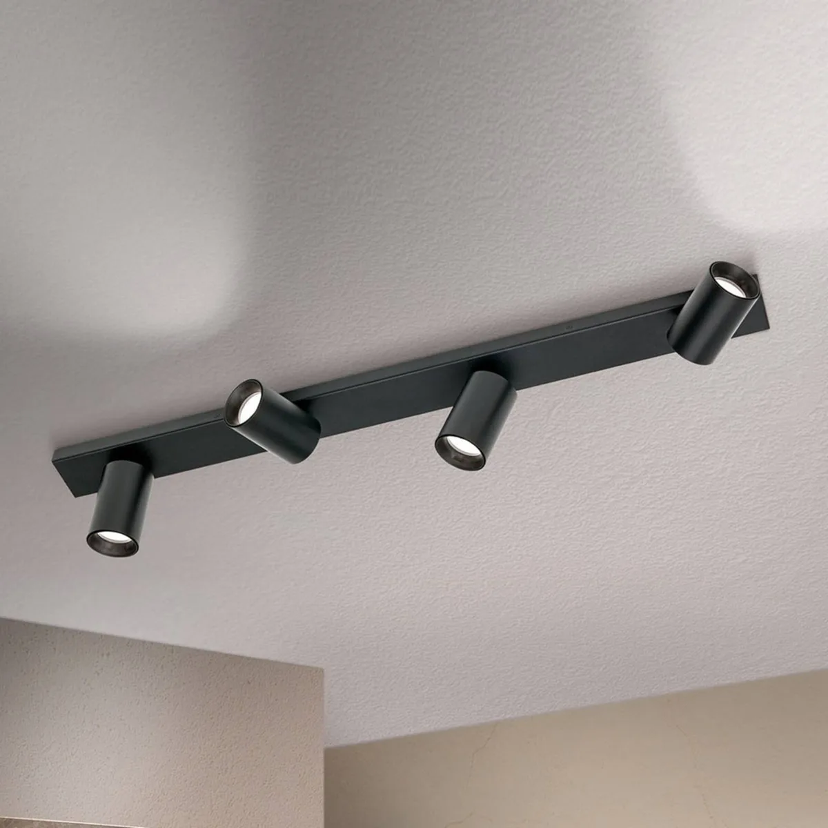 Plafondspot Sean 4-lamps fra Orion i Sort – produktbillede