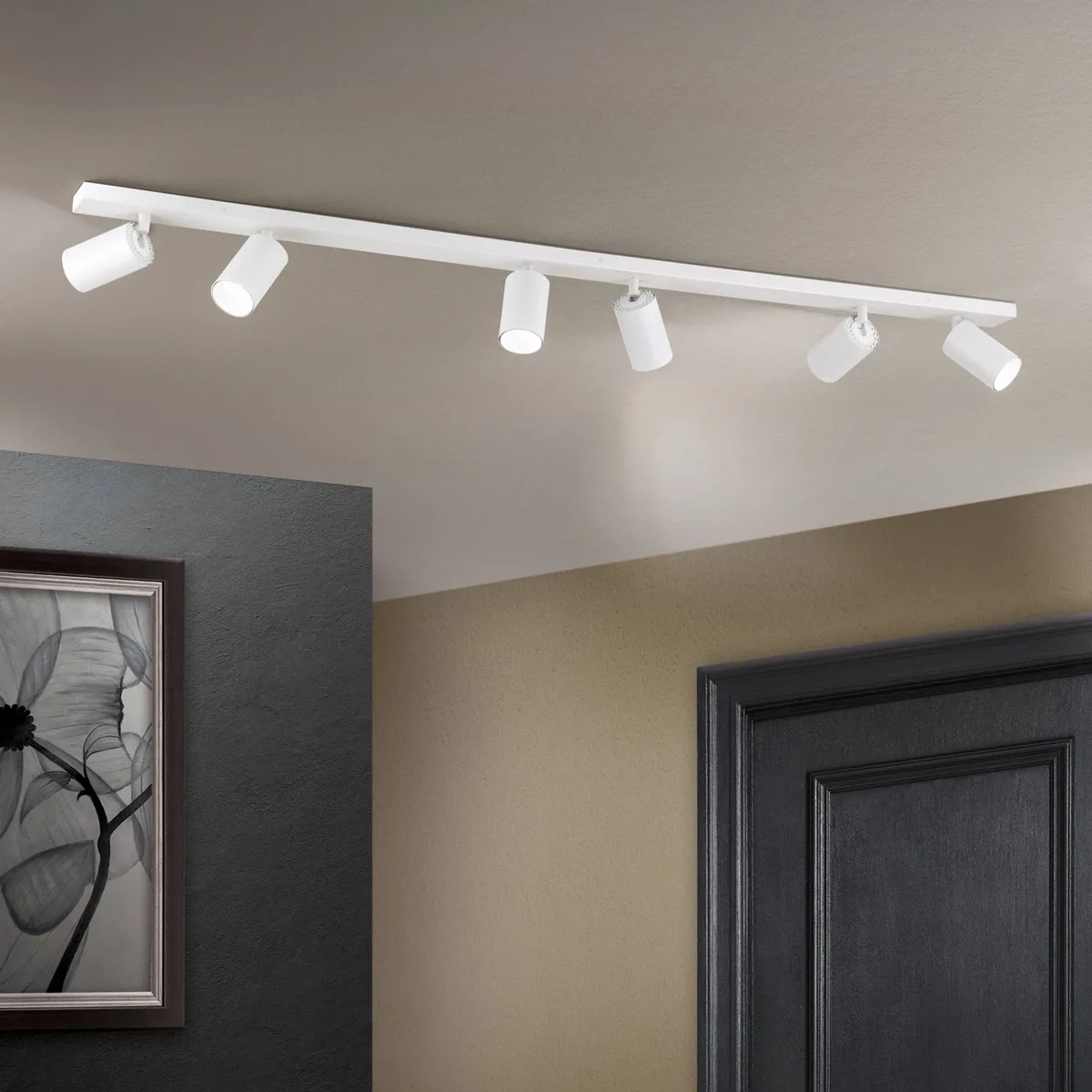 Plafondspot Sean 6-lamps de Orion en Blanc – photo produit