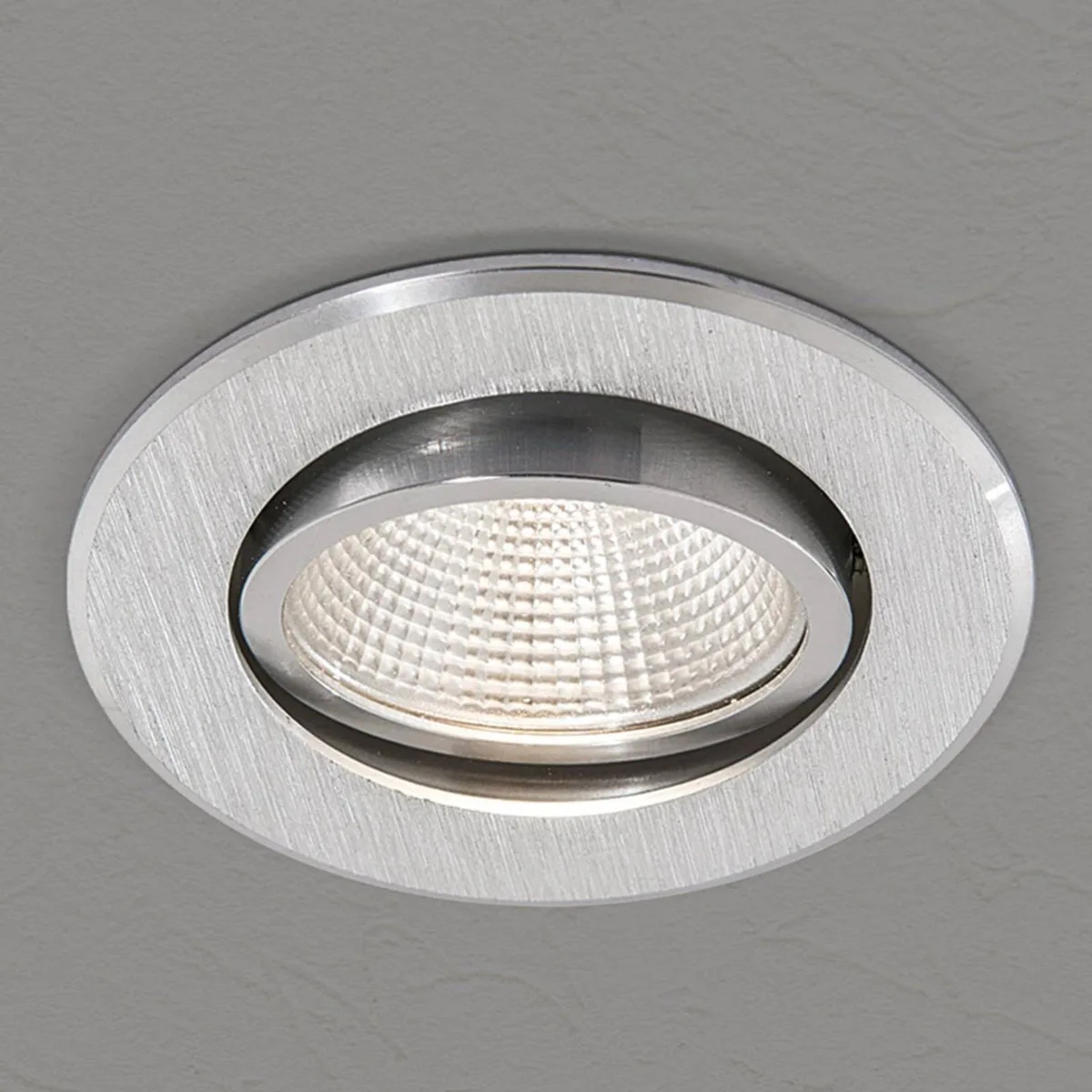 Rund LED-indbygningslampe Sabet fra Orion i Aluminium mat – produktbillede