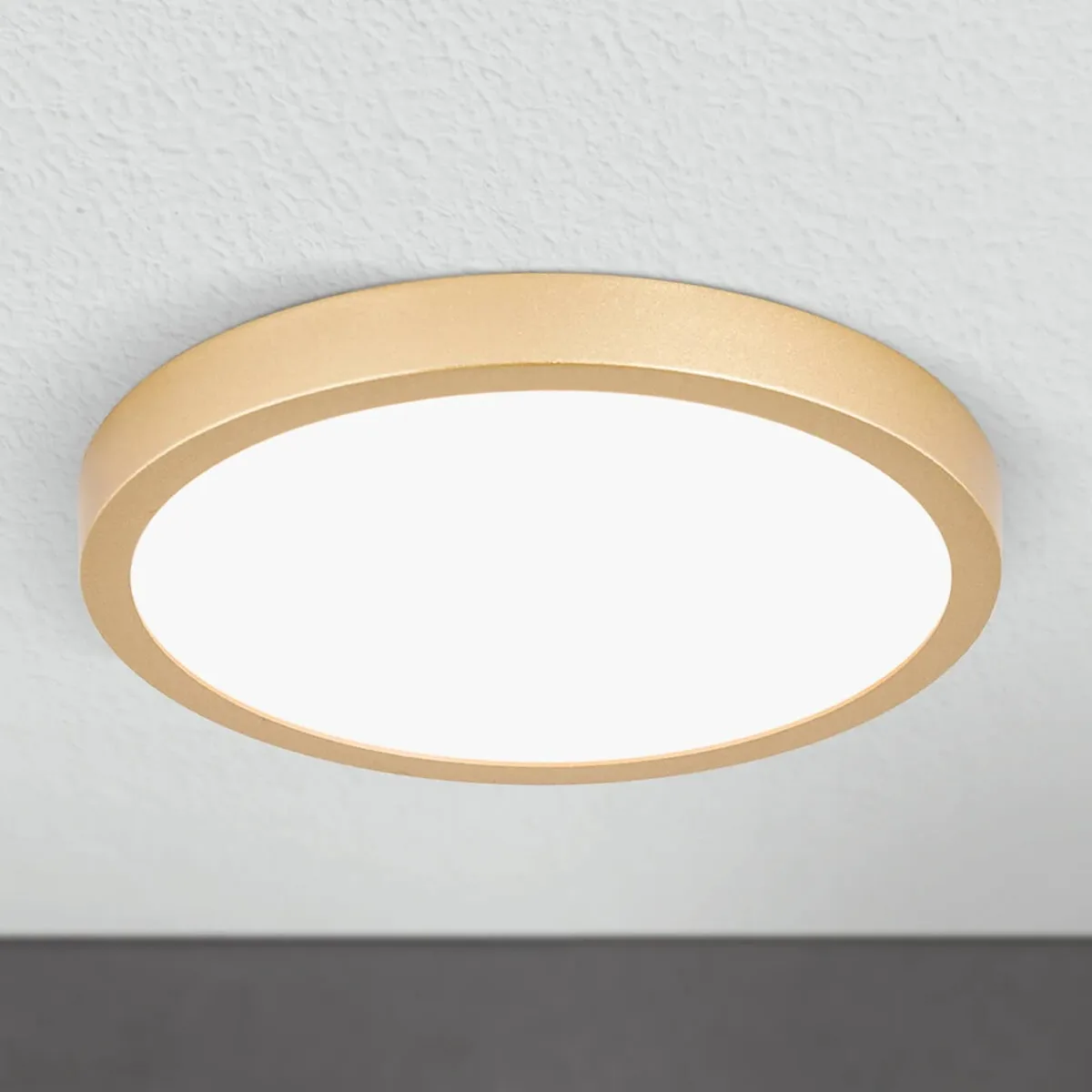 Ronde LED plafondlamp Vika - 23 cm fra Orion i Mat goud, Gesatineerd – produktbillede