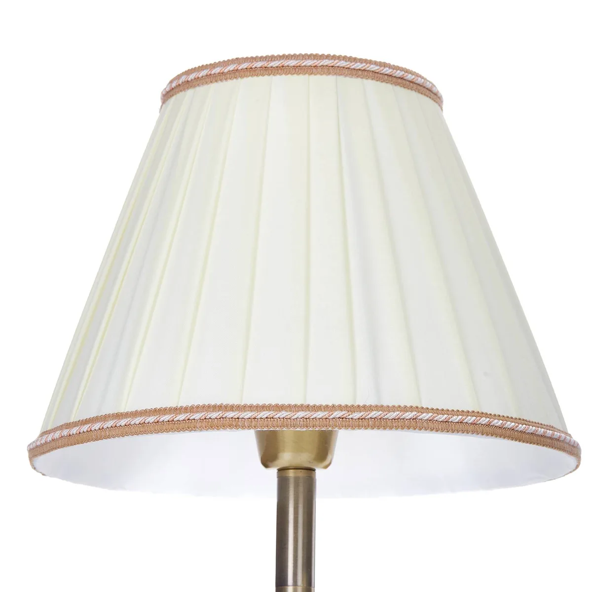 ROSELLA tafellamp 50 cm hoog de Orion en Oud goud gepatineerd, Crème – photo produit