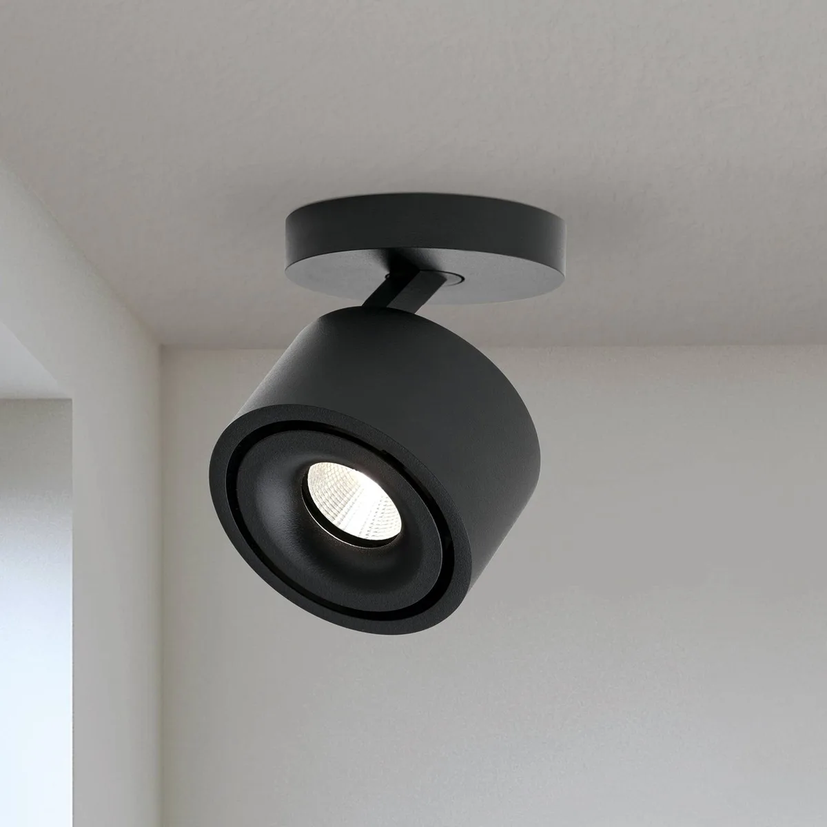 Specter LED plafondspot, Ø 8,4 cm, aluminium von Orion in Schwarz – Produktfoto