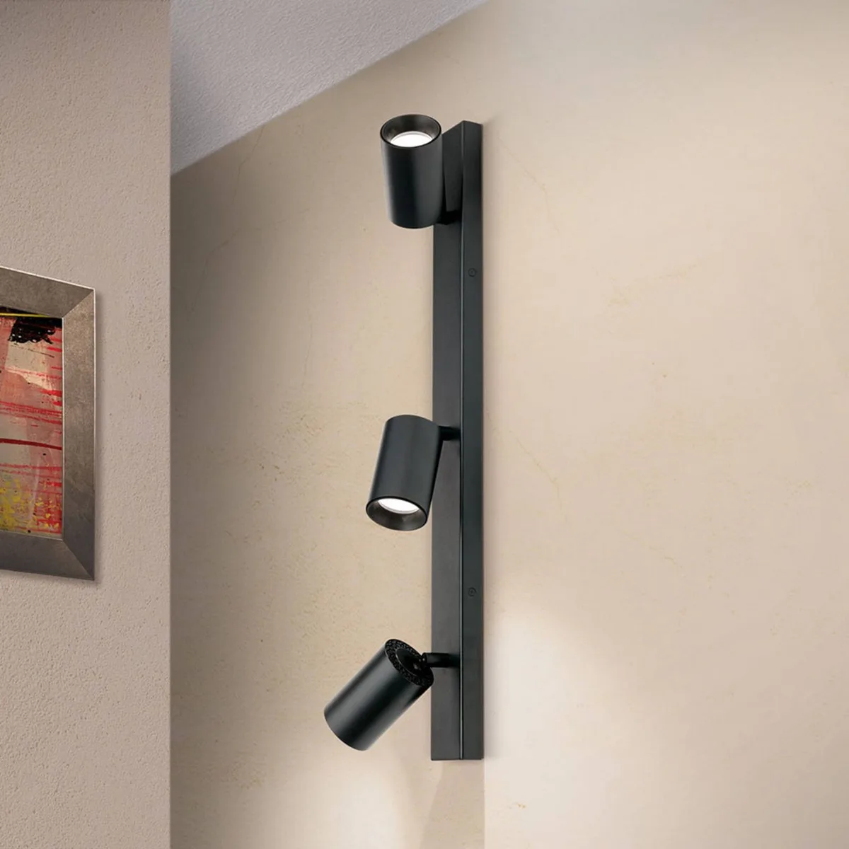 Spot Sean 3-lamps van Orion in Zwart – productfoto