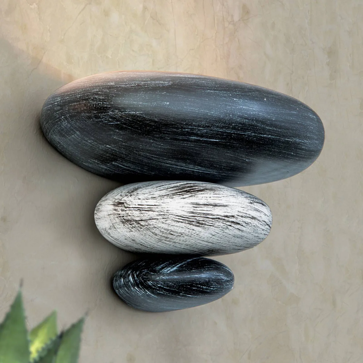 Steenimitatie - wandlamp LITICA fra Orion i Grå – produktbillede