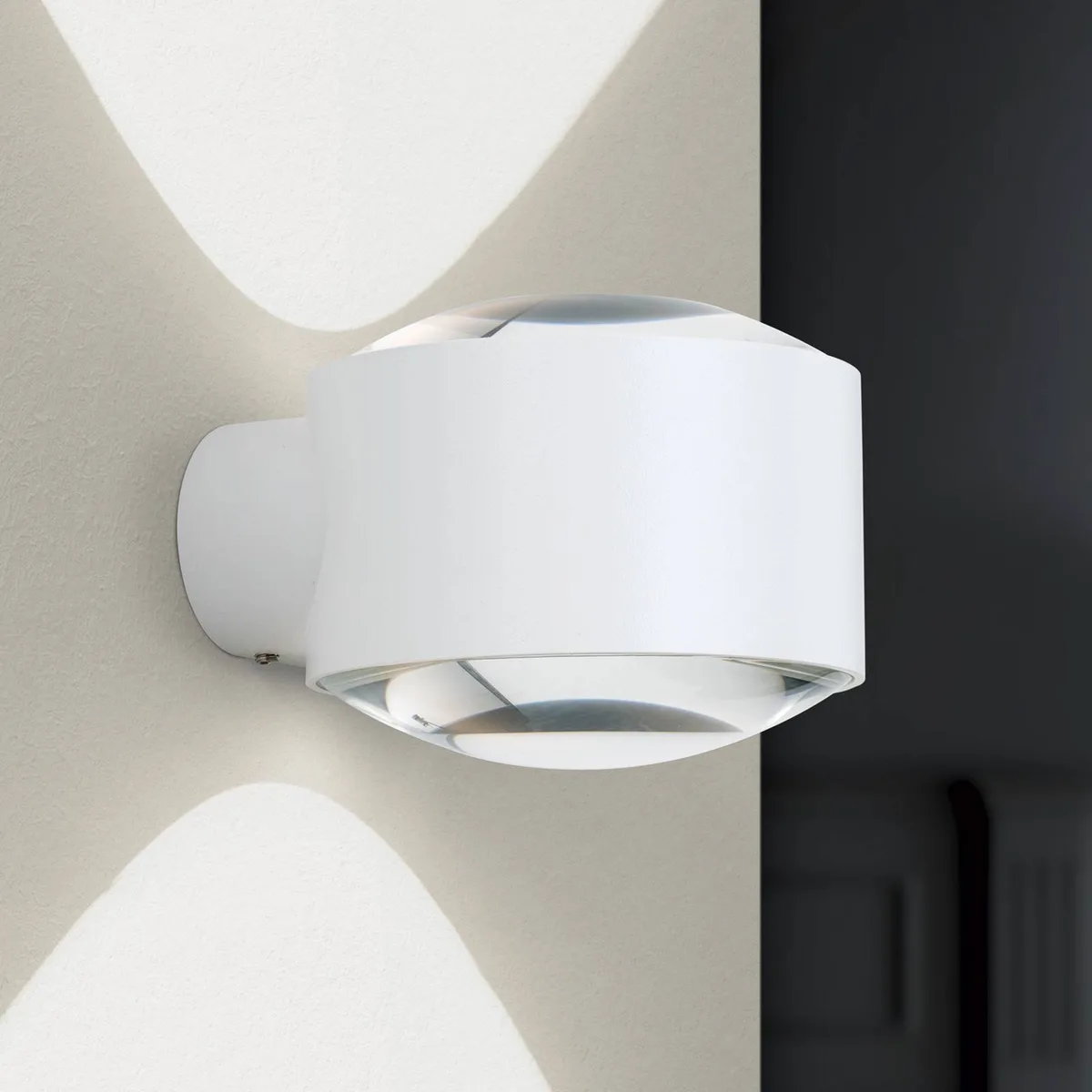 Tatra LED buitenwandlamp, Ø 10,2 cm, aluminium, omhoog/omlaag de Orion en Blanc – photo produit