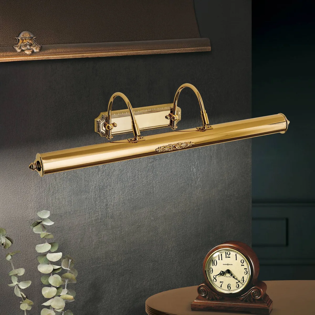 Vergulde schilderijlamp Gustav uit messing, 70 cm de Orion en 24-karaats verguld – photo produit