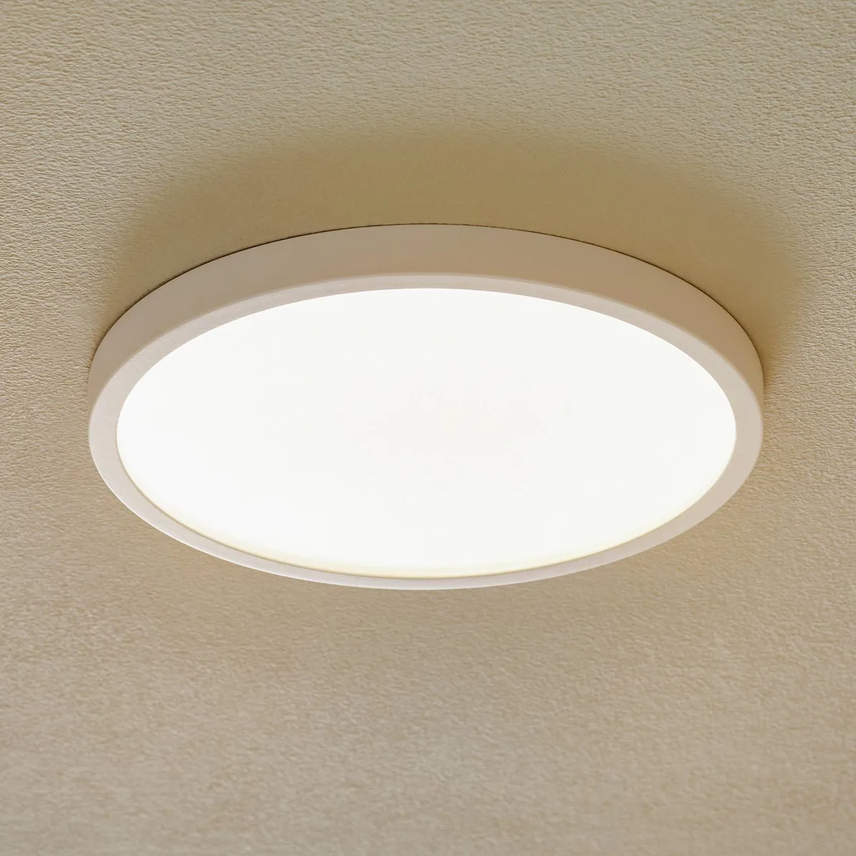 Vika - eenvoudige LED plafondlamp, 30 cm de Orion en Blanc, Gesatineerd – photo produit