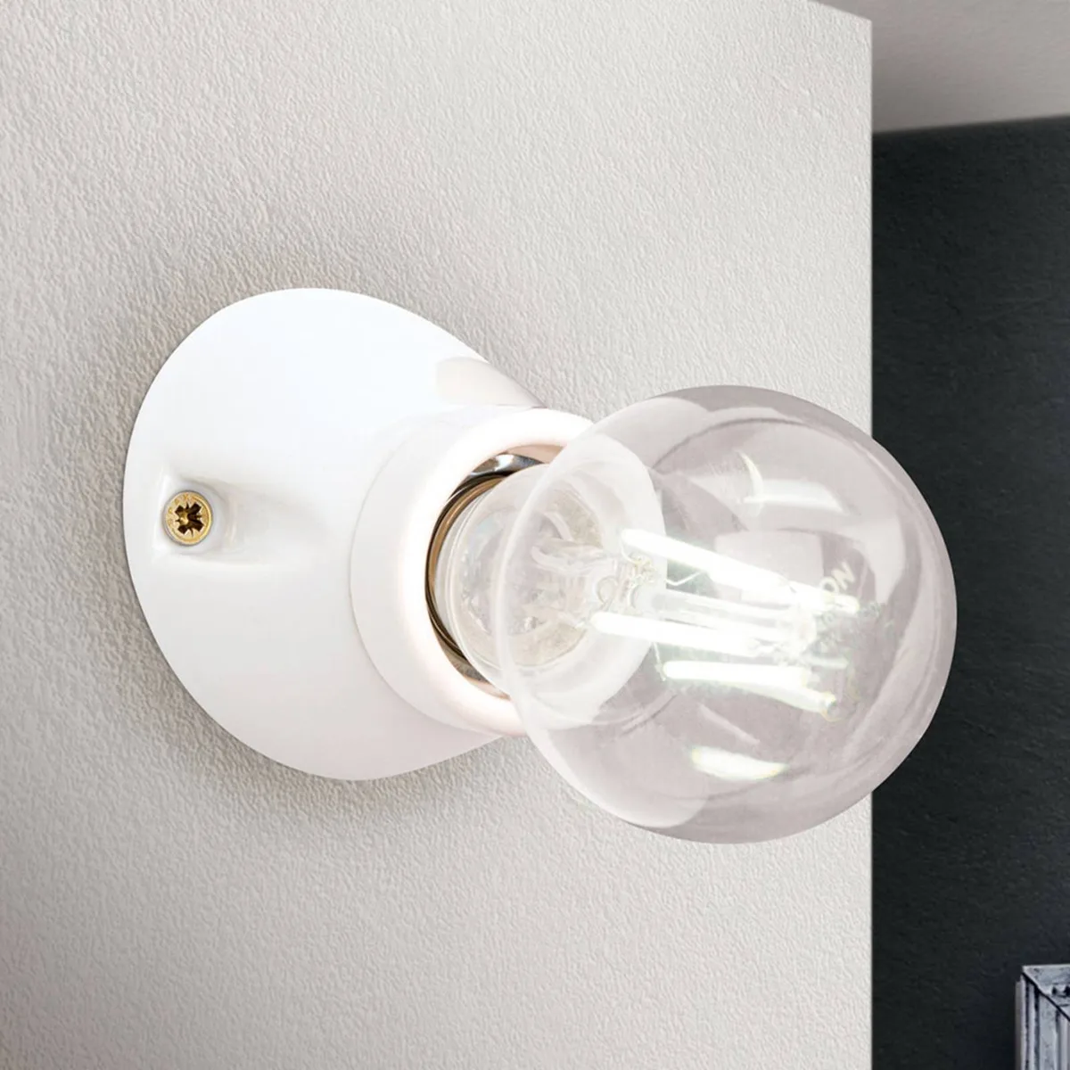 Wandlamp Frost keramiek van Orion in Wit – productfoto