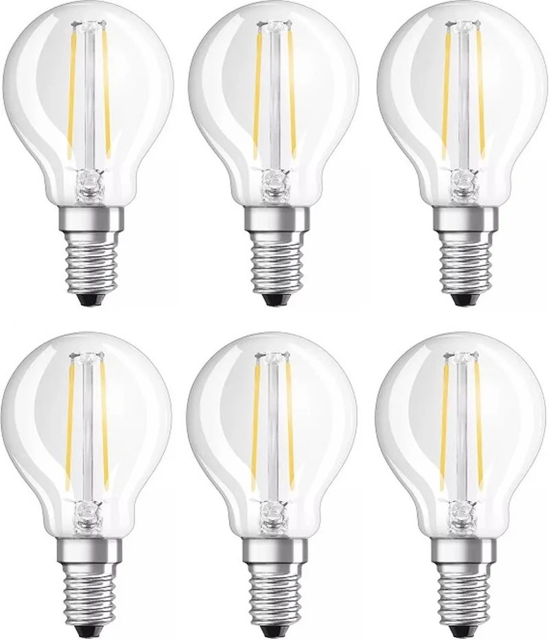 6 stuks | OP=OP Osram LED kogellamp 1.5W 136lm 2700K Helder Niet-Dimbaar P45 | E14 | Extra Warm Wit | 1.5 watt | 15.000 Branduren de Osram – photo produit