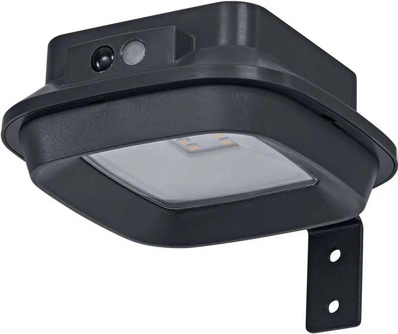 buitenwandlamp, 3000 K, 120 lm, 120° stralingshoek, IP44, lithium-ionbatterij, USB-C-oplaadkabel, PIR-bewegingssensor, 1.7 W, 25.000 uur levensduur by Osram in Dark grey – product photo