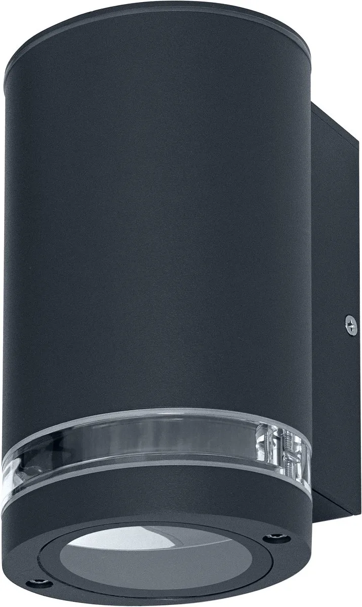 buitenwandlamp GU10 downlight met spleetring, indirect licht, aluminium behuizing IP44 & IK03, wandlamp voor gevels von Osram in Dunkelgrau – Produktfoto