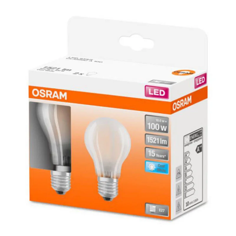 Classic A LED lamp E27 11W 4.000K mat per 2 de Osram – photo produit