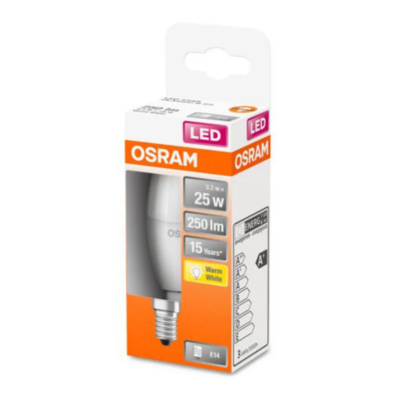 Classic B LED lamp E14 2,5 W 2.700 K mat de Osram – photo produit