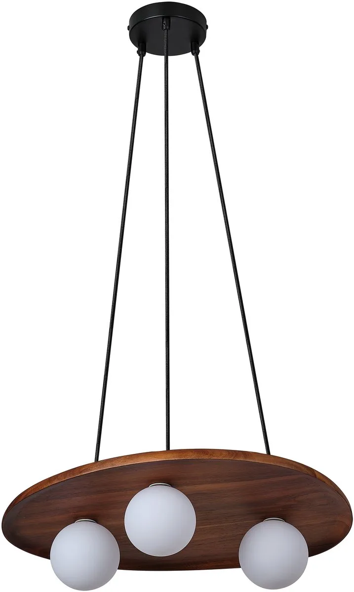 Decor Acacia Nest Hanglamp, Acacia Hout Bruin, G9 Versie, Metaal, Glas, Textielkabel fra Osram i Houten decor – produktbillede