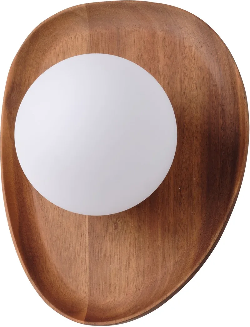 Decor Acacia Nest Wandlamp, Acacia Hout Bruin, G9 Versie, Metaal, Glas, Textielkabel från Osram i Houten decor – produktbild