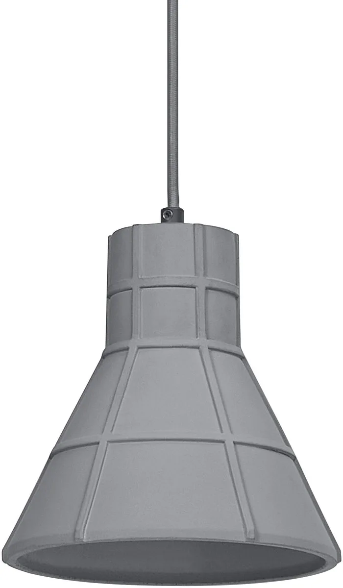 DECOR Betonnen betonhanglamp, 200 mm, in met metalen en betonnen behuizing, voor moderne binnenverlichting, flexibele armatuurkeuze dankzij de E27 fitting de Osram en Gris foncé – photo produit