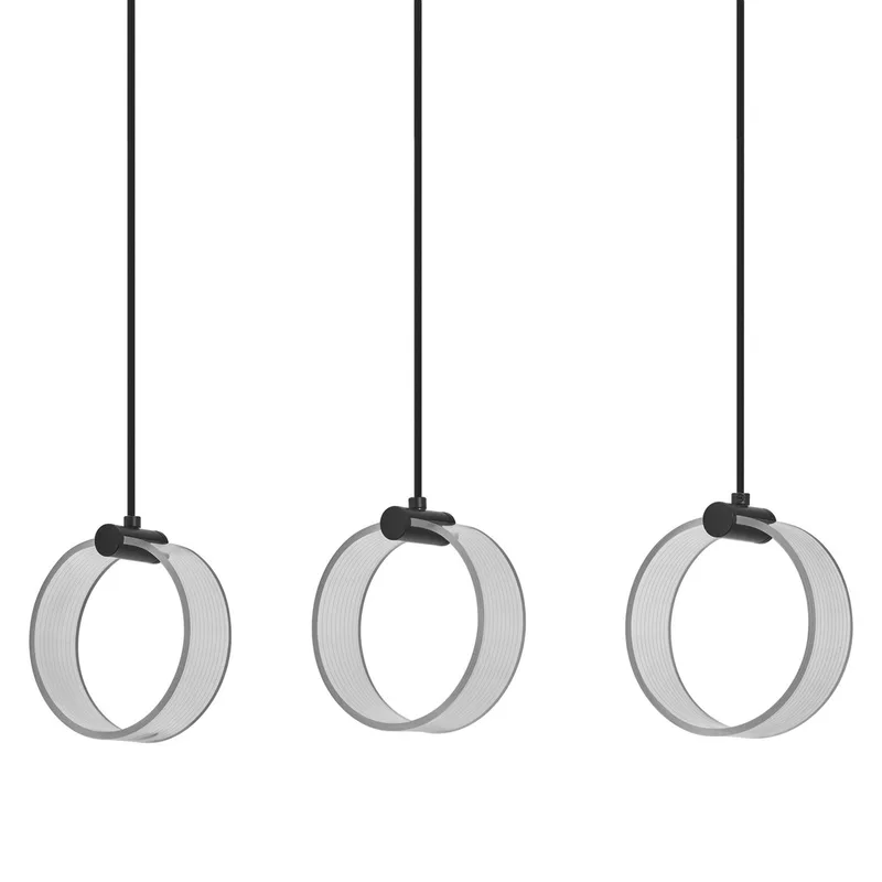 Decor Circle decoratieve hanglamp, 3-lamps, LN, 20W, 1300lm, 3000K/4200K/6500K, warm wit/koud wit/daglicht, Click-CCT schakelaar, IP20, kunststof, LED niet vervangbaar de Osram en Noir – photo produit