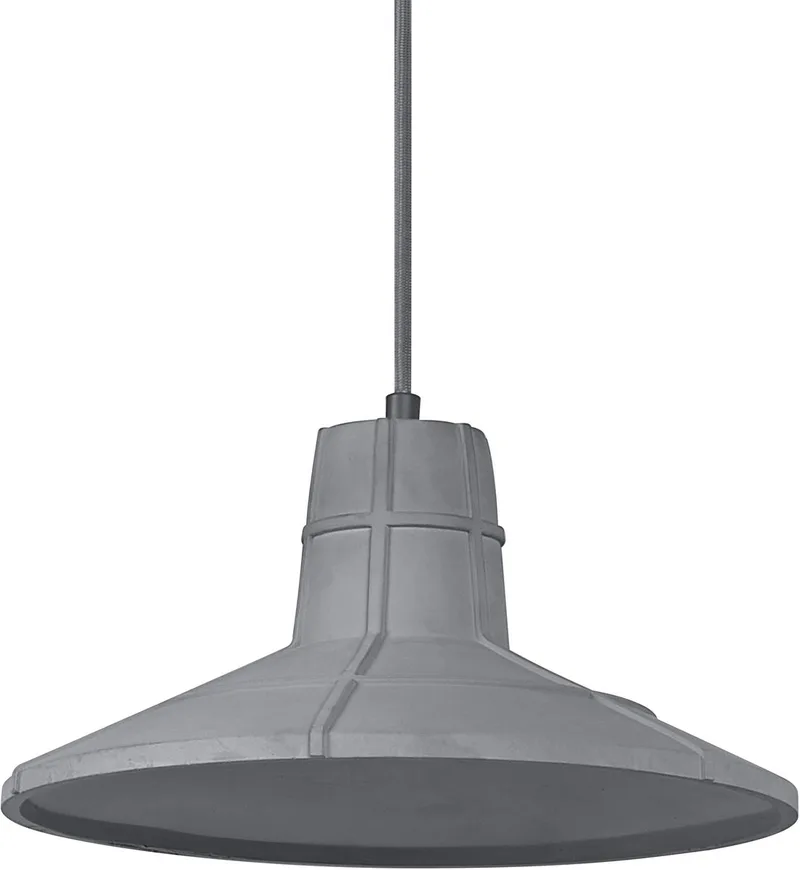DECOR Concrete Sala betonnen hanglamp, 325 mm, in met metalen en betonnen behuizing, voor moderne binnenverlichting, flexibele armatuurkeuze dankzij de E27 fitting von Osram in Dunkelgrau – Produktfoto