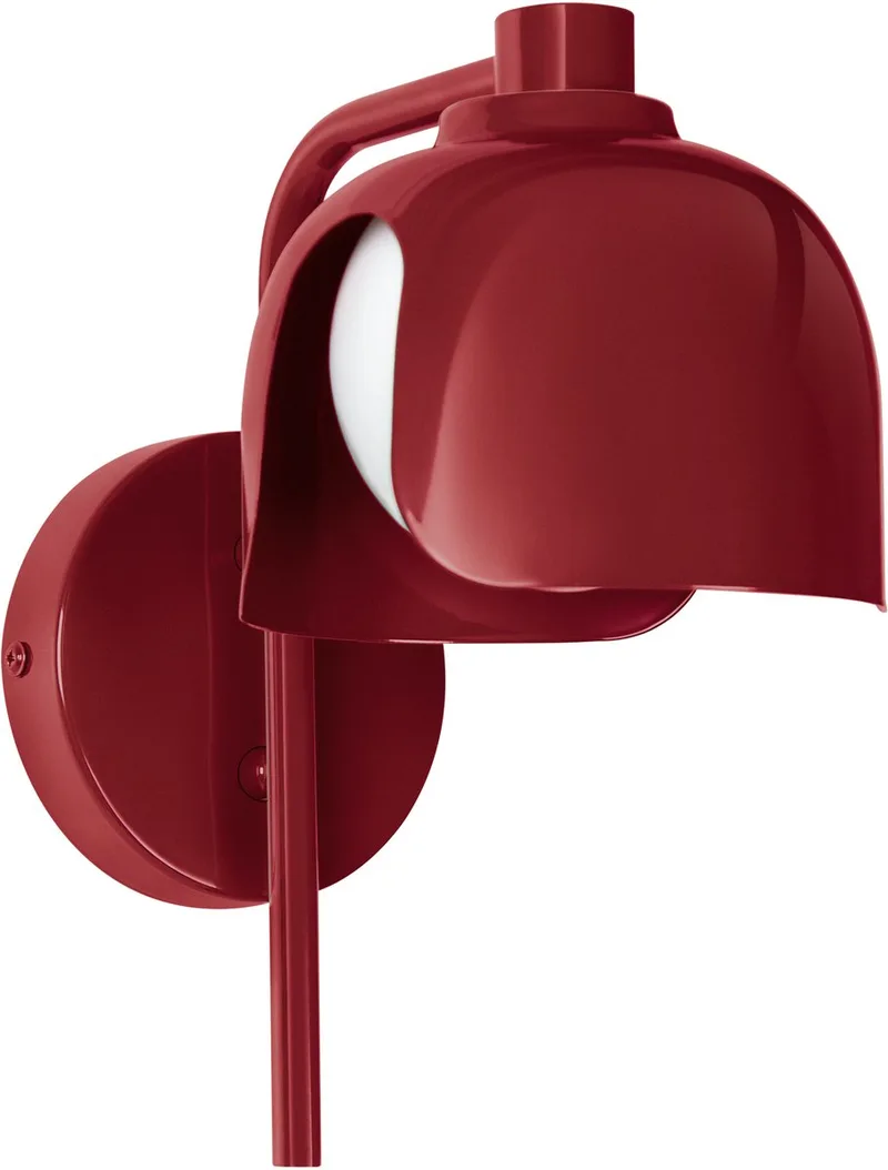 DECOR Corolle Wandlamp, Metaal Glas, G9 Versie, Textielkabel, Retro stijl de Osram en Rouge – photo produit