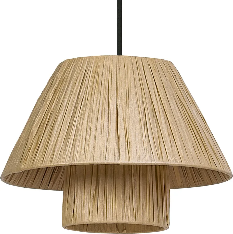 Decor decoratieve hanglamp met bamboe lampenkap, 280 mm, E27 fitting, IP20 van Osram in Bruin – productfoto