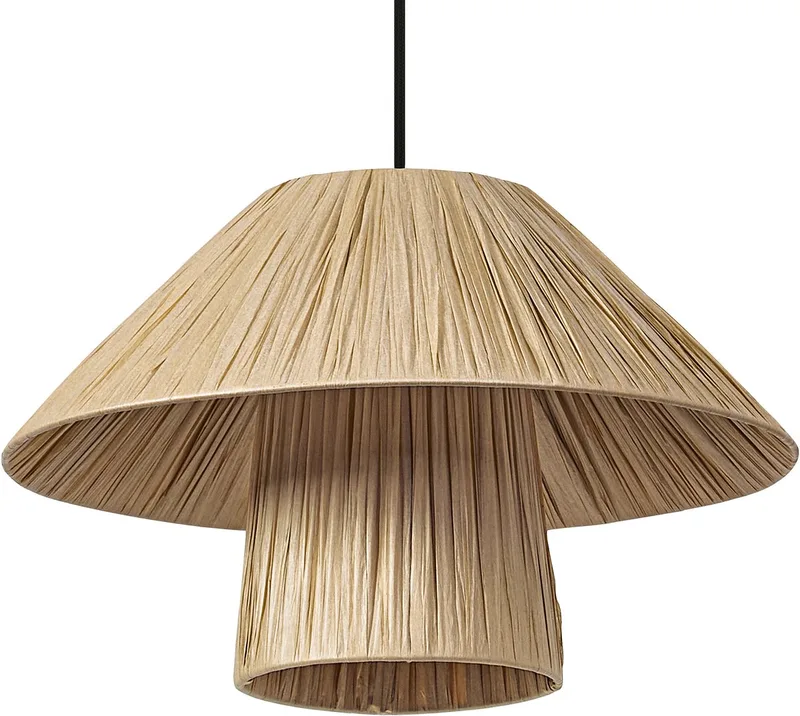Decor decoratieve hanglamp met bamboe lampenkap, 400 mm, E27 fitting, IP20 by Osram in Brown – product photo
