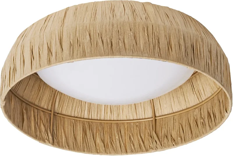 Decor decoratieve plafondlamp met bamboe kap, 300mm, 12W, 400lm, 3000K, 830 warm wit, IP20, LED niet vervangbaar van Osram in Bruin – productfoto