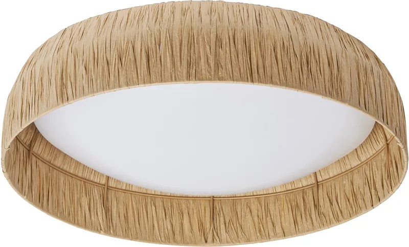Decor decoratieve plafondlamp met bamboe kap, 500mm, 28W, 1150lm, 3000K, 830 warm wit, IP20, LED niet vervangbaar van Osram in Bruin – productfoto