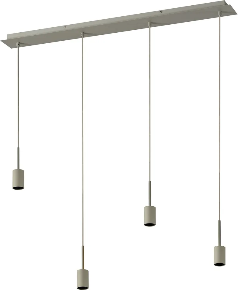 Decor hanglamp Needle Linear 4xE27, staal, geschikt voor decoratieve lampen, IP20 de Osram en Beige – photo produit