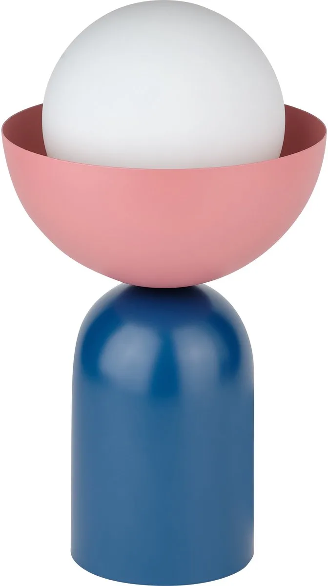DECOR Kom tafellamp E14 Blauw/Roze 200mm, tafellamp, Metaal, Glas, met contrasterende kleurtonen fra Osram i Blå, Lyserød – produktbillede