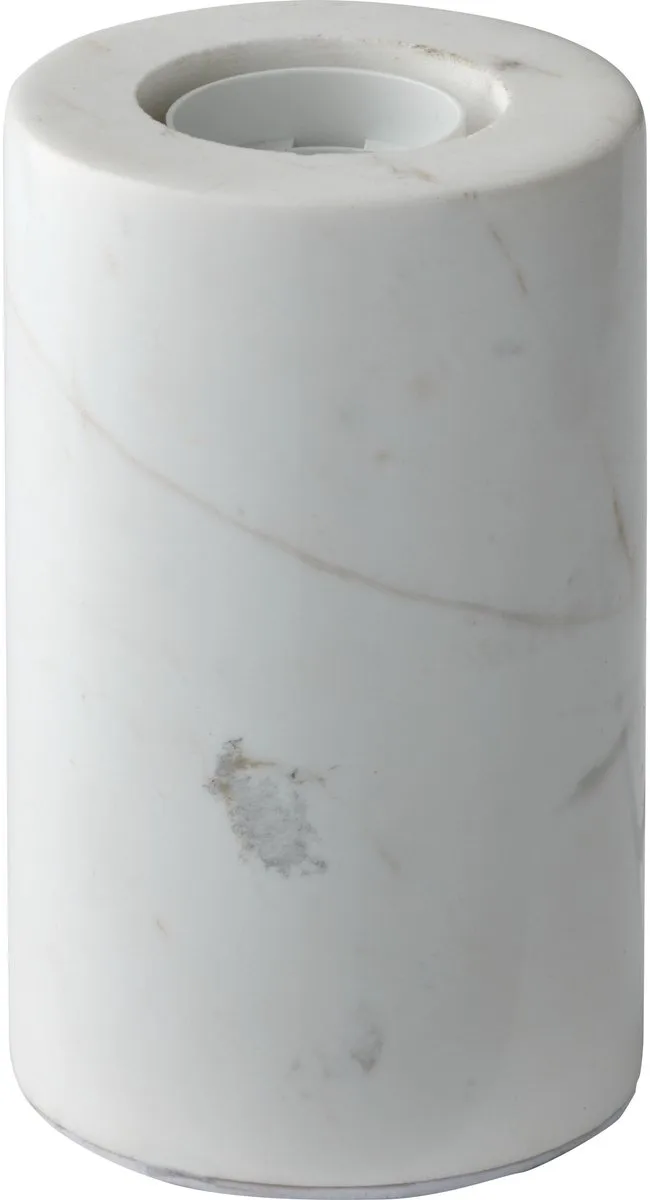 Decor Marmeren Basis Tafellamp, Marmer, E27 Versie, Dimbaar, Schakelaar, Textielkabel, 80mm de Osram en Blanc – photo produit