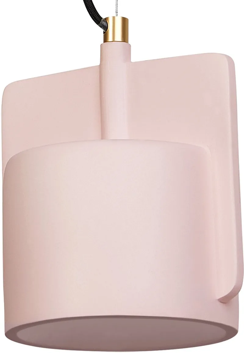 Decor Mold decoratieve hanglamp met gegoten betonnen lampenkap, 225 mm, met E27 fitting, IP20 van Osram in Roze – productfoto