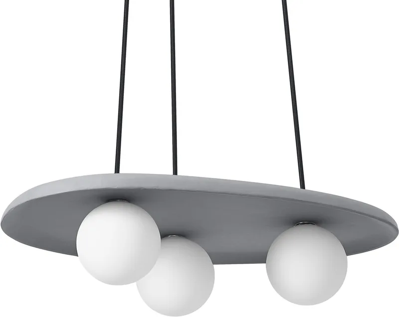 Decor Nest decoratieve hanglamp van beton, 3 lampen, met G9 fitting, IP20 de Osram en Gris – photo produit