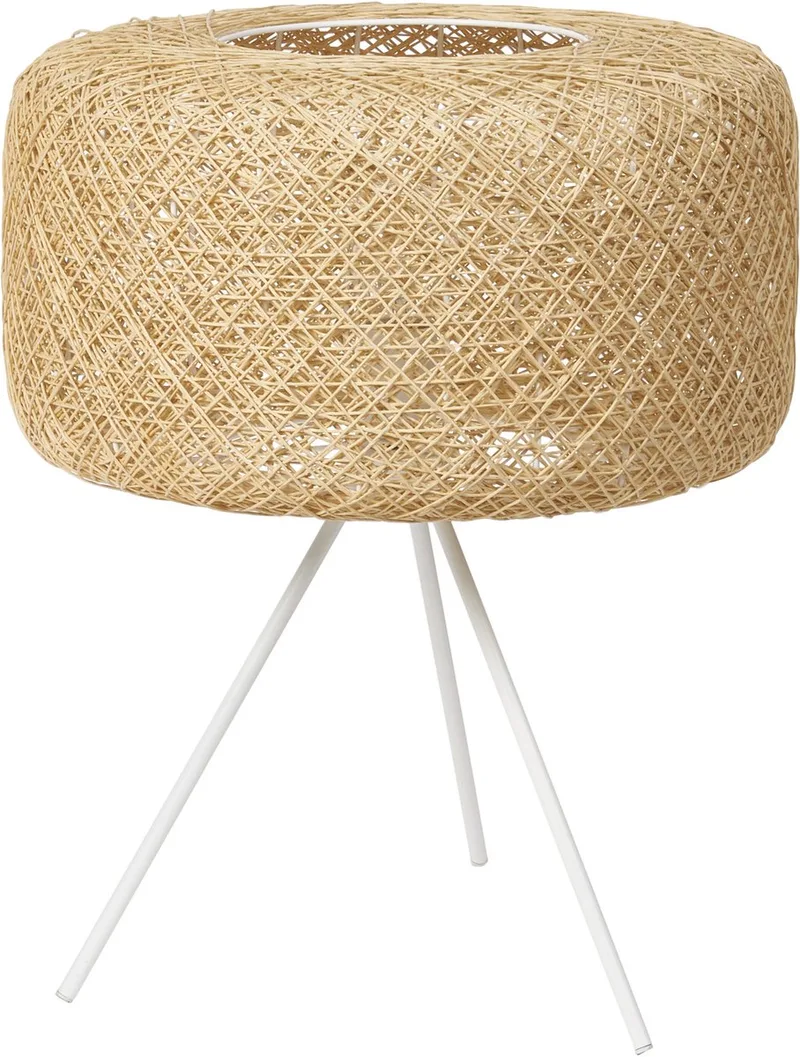 Decor Paper Bale decoratieve vloerlamp van papier en metaal, 400 mm, met E27 fitting, IP20 de Osram en Beige – photo produit