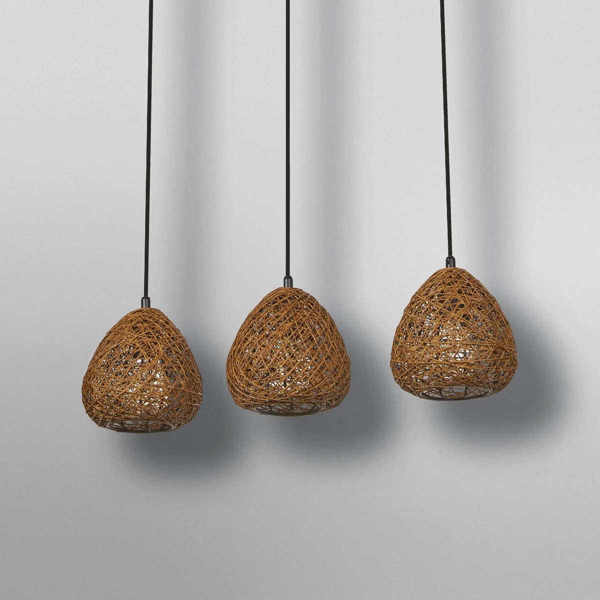 Decor Paper Drop suspension décorative linéaire avec abat-jour en papier, 3 lampes, avec douille E27, en papier et métal, IP20 de Osram en Beige – photo produit 5 sur 5