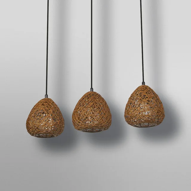 Decor Paper Drop suspension décorative linéaire avec abat-jour en papier, 3 lampes, avec douille E27, en papier et métal, IP20 de Osram en Beige – photo produit 5 sur 5