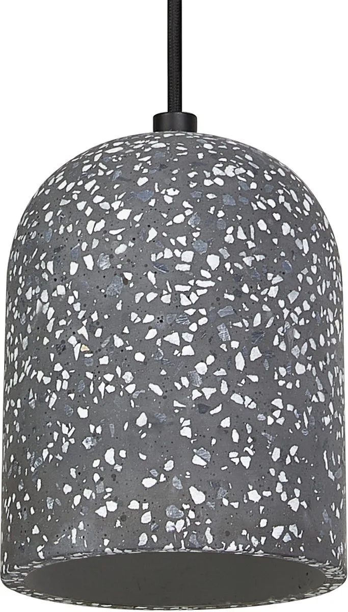 Decor Pill decoratieve hanglamp met pilvormige lampenkap, 150 mm, met E27 fitting, gemaakt van terrazzo, IP20 de Osram en Noir – photo produit
