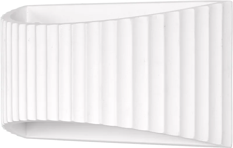 Decor Plaster Band Platte decoratieve wandlamp van gips, 290 mm, met E27 fitting, IP20 de Osram en Blanc – photo produit