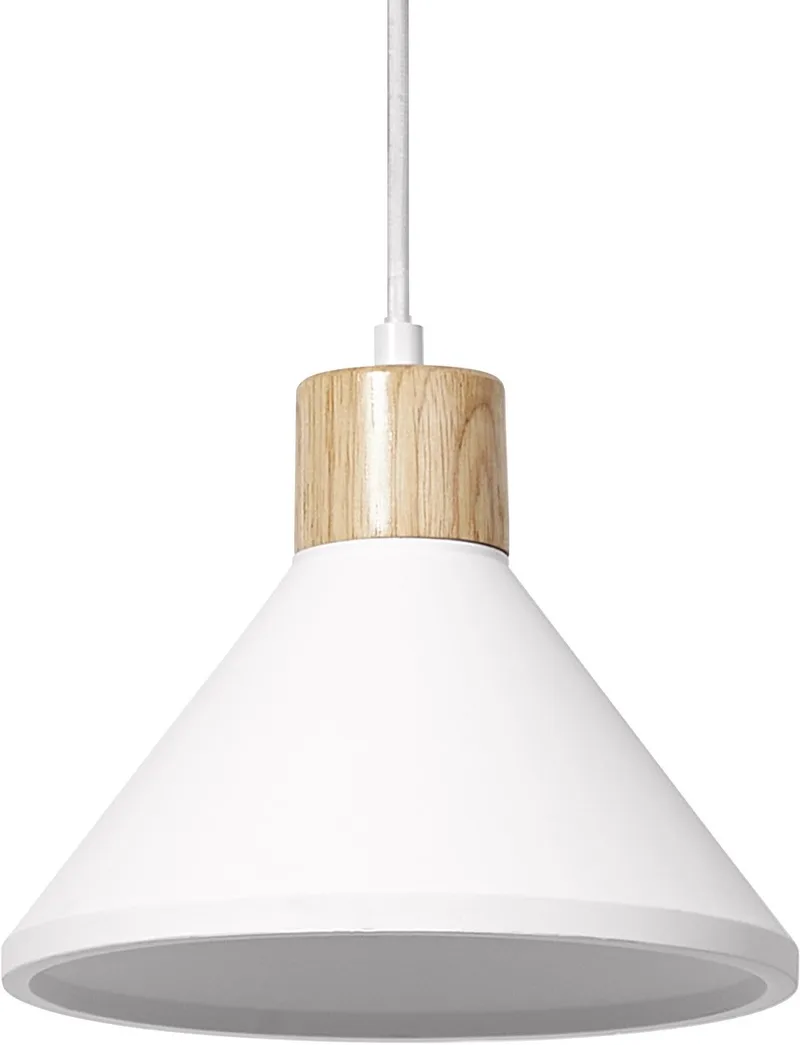 DECOR Plaster Wood gips hanglamp, 220 mm, in donkergrijs, met metaal en gips behuizing, voor moderne binnenverlichting, flexibele armatuurkeuze dankzij de E27 fitting de Osram en Blanc, Houtdecor – photo produit