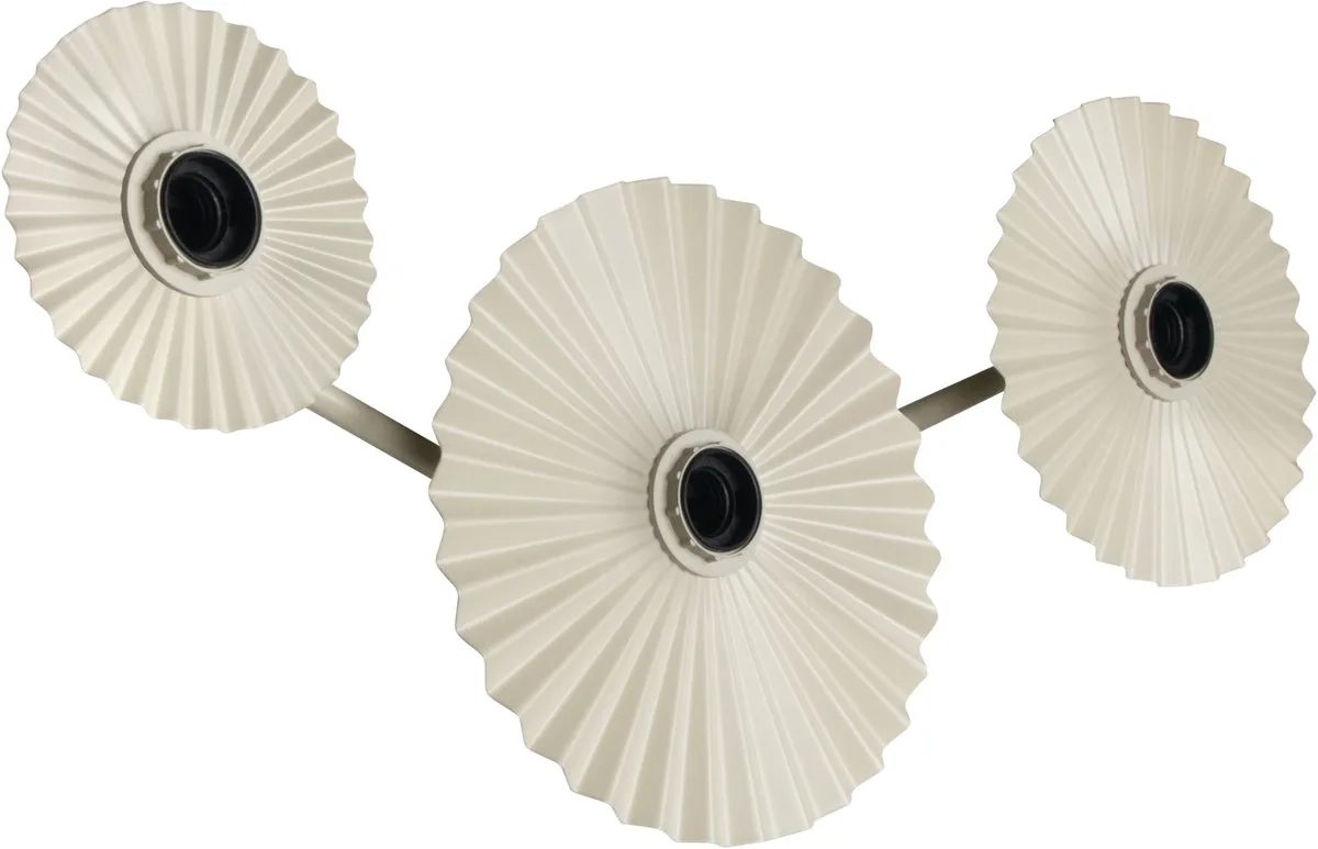 DECOR Plisse wandlamp, 3 fittingen, E27, staal, minimalistisch, design, lampenkap by Osram in Beige – product photo