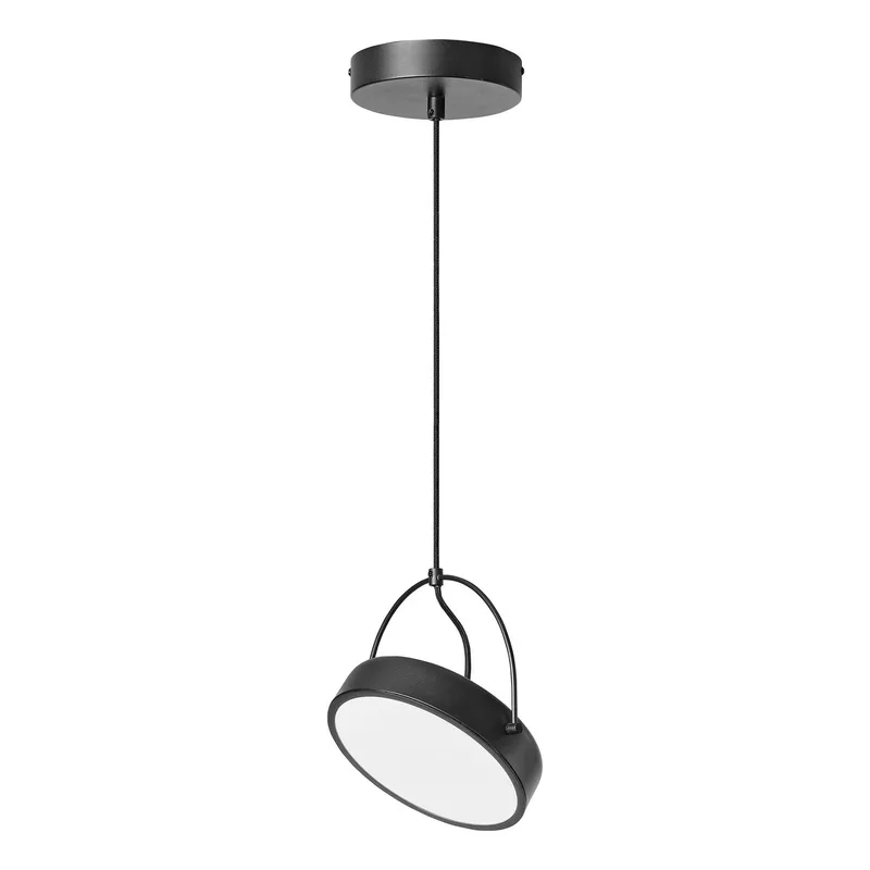 Decor Puck Hang LED Hanglamp, Staal, 12W, 590lm, 3000K, CRI >90, beweegbaar de Osram en Noir – photo produit