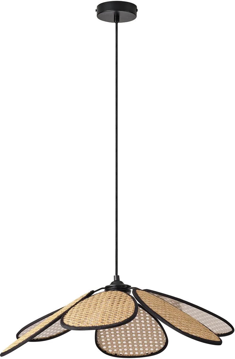 DECOR Rattan Madelief Hanglamp 580mm E27 Bruin, Rattan, Metaal, natuurlijk, voor Woonkamer en Eetkamer von Osram in Beige – Produktfoto