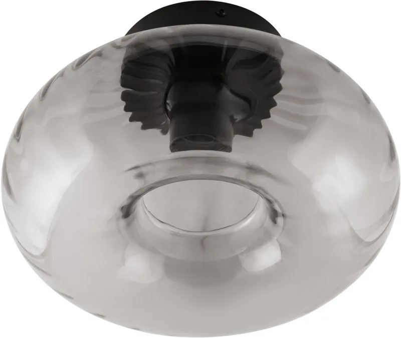 DECOR Rookglas Plafondlamp, Metalen rookglas, E27 Versie, 280mm diameter by Osram in Black – product photo