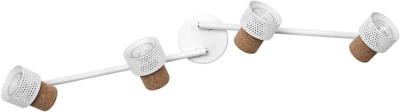 DECOR SPOT CORK, 4 x 3,4W, 920lm, spot, verstelbare koppen, veelzijdig gebruik, interieurspot, vervangbare ledlampen, dimbaar, warm witte lichtkleur, GU10 by Osram in White – product photo