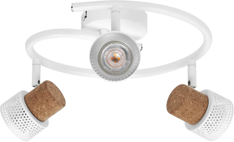 DECOR SPOT CORK Spiral, 3 x 3,4W, 690lm, spot, verstelbare koppen, veelzijdig gebruik, interieurspot, vervangbare ledlampen, dimbaar, warm witte lichtkleur, GU10 by Osram in White – product photo